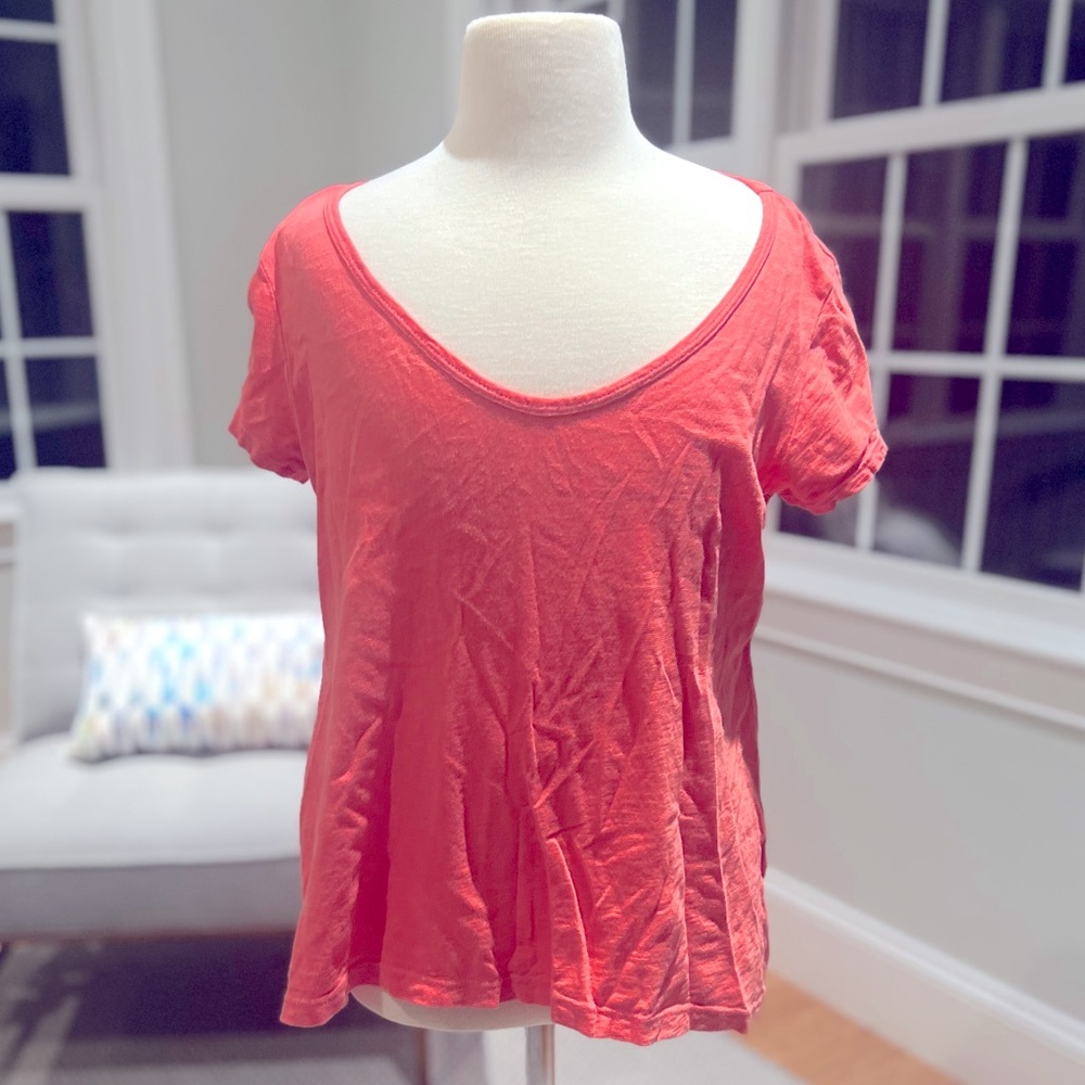 Anthropologie Slub Short Sleeve Tee